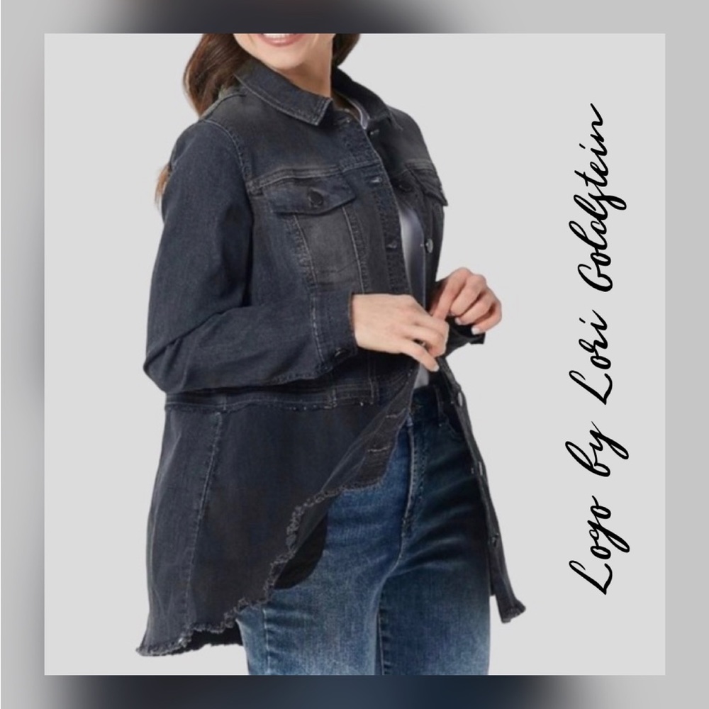 LOGO by Lori Goldstein Button Front Denim
Shirt Jacket 18W NWT